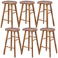 Armless Counter Height Stools Solid Wood Counter and Bar Stool Brown 6 Piece Set Backless Clearhalo 'Bar Furniture' 'Bar Stools' 'bar_stools' 'furn' 'furn_bar_stools' 'Furniture' 'Kitchen & Dining Furniture' 6967548