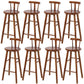 Armless Counter Height Stools Solid Wood Counter and Bar Stool Brown 8 Piece Set Low Back Clearhalo 'Bar Furniture' 'Bar Stools' 'bar_stools' 'furn' 'furn_bar_stools' 'Furniture' 'Kitchen & Dining Furniture' 6967553