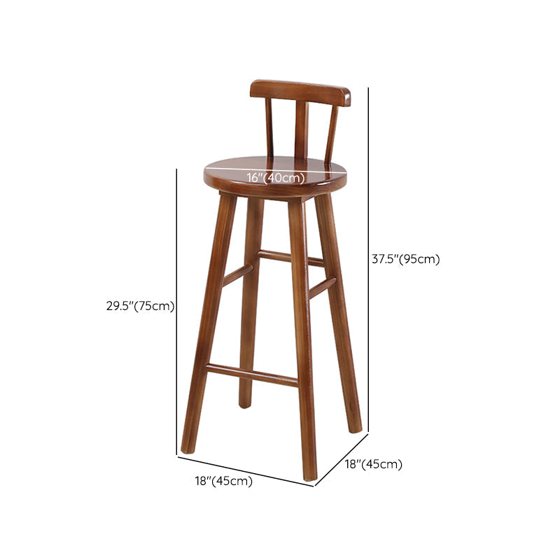 Armless Counter Height Stools Solid Wood Counter and Bar Stool Clearhalo 'Bar Furniture' 'Bar Stools' 'bar_stools' 'furn' 'furn_bar_stools' 'Furniture' 'Kitchen & Dining Furniture' 6967556