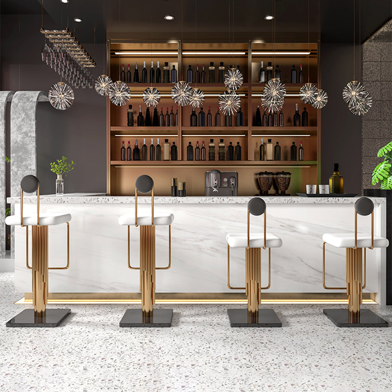 Low Back Counter Bar Stool Glam Armless Counter Chair for Restaurant