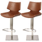 Armless Counter Chair Industrial Counter Height Stools for Restaurant Light Brown 2 Piece Set Clearhalo 'Bar Furniture' 'Bar Stools' 'bar_stools' 'furn' 'furn_bar_stools' 'Furniture' 'Kitchen & Dining Furniture' 6967612