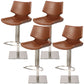 Armless Counter Chair Industrial Counter Height Stools for Restaurant Light Brown 4 Piece Set Clearhalo 'Bar Furniture' 'Bar Stools' 'bar_stools' 'furn' 'furn_bar_stools' 'Furniture' 'Kitchen & Dining Furniture' 6967613