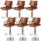 Armless Counter Chair Industrial Counter Height Stools for Restaurant Light Brown 6 Piece Set Clearhalo 'Bar Furniture' 'Bar Stools' 'bar_stools' 'furn' 'furn_bar_stools' 'Furniture' 'Kitchen & Dining Furniture' 6967615