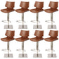 Armless Counter Chair Industrial Counter Height Stools for Restaurant Light Brown 8 Piece Set Clearhalo 'Bar Furniture' 'Bar Stools' 'bar_stools' 'furn' 'furn_bar_stools' 'Furniture' 'Kitchen & Dining Furniture' 6967618