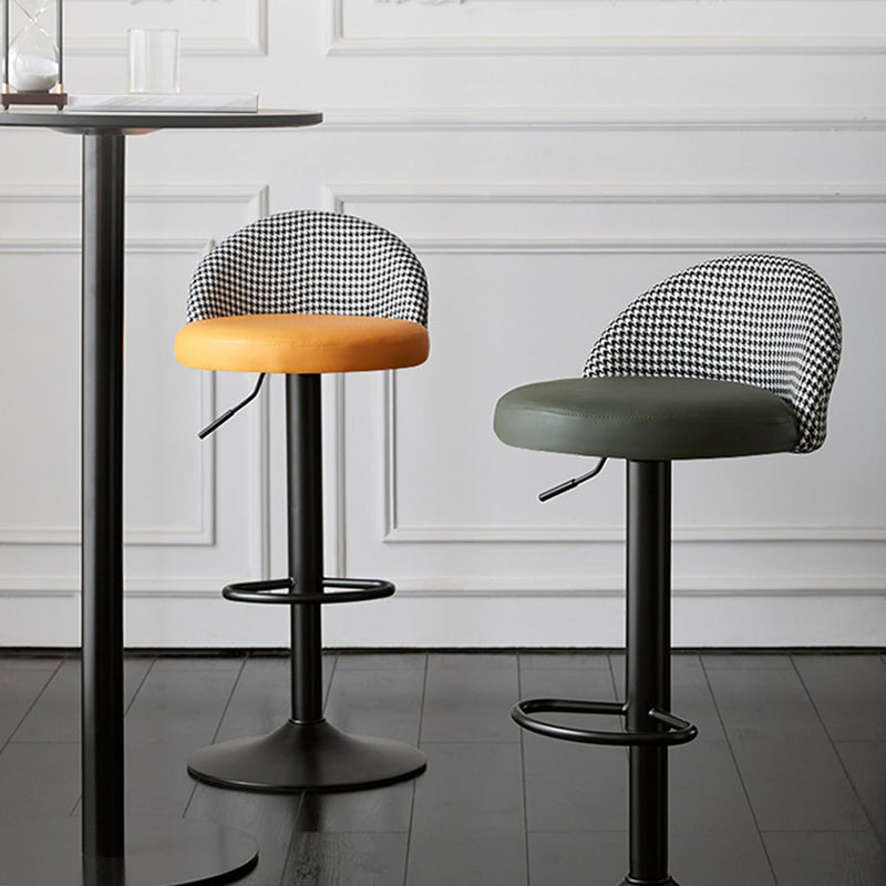 低腰ダイニングスツール調整可能な高さのバースツールクッション付き