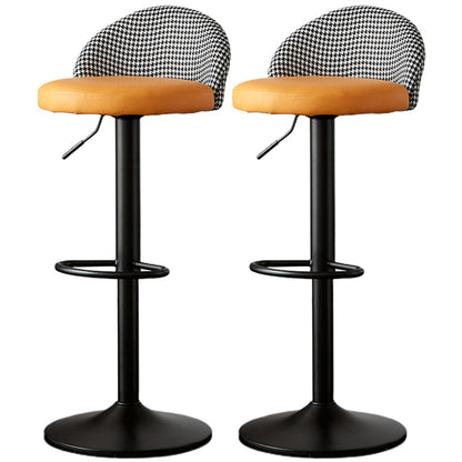 低腰ダイニングスツール調整可能な高さのバースツールクッション付き