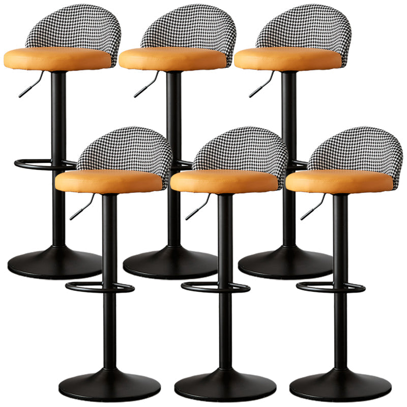 低腰ダイニングスツール調整可能な高さのバースツールクッション付き