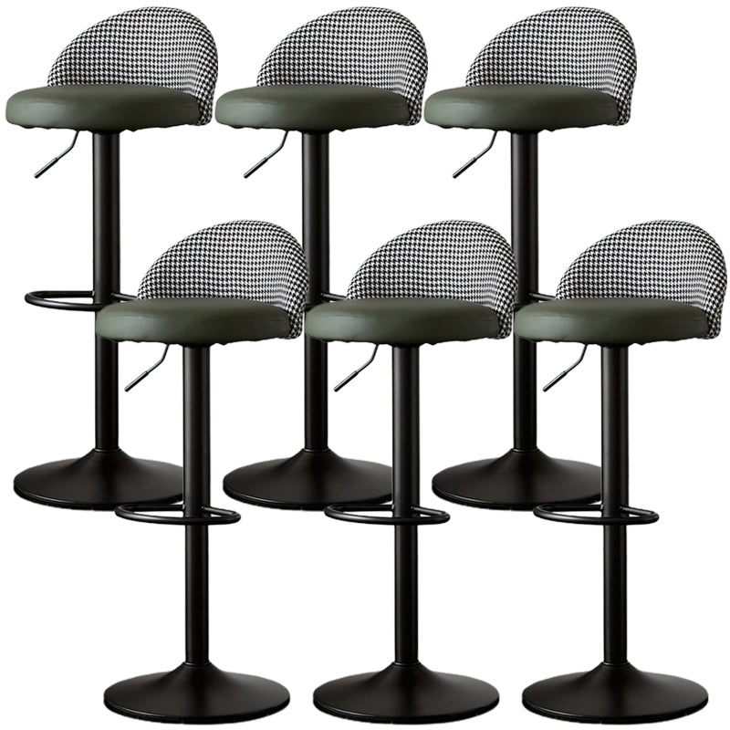 低腰ダイニングスツール調整可能な高さのバースツールクッション付き