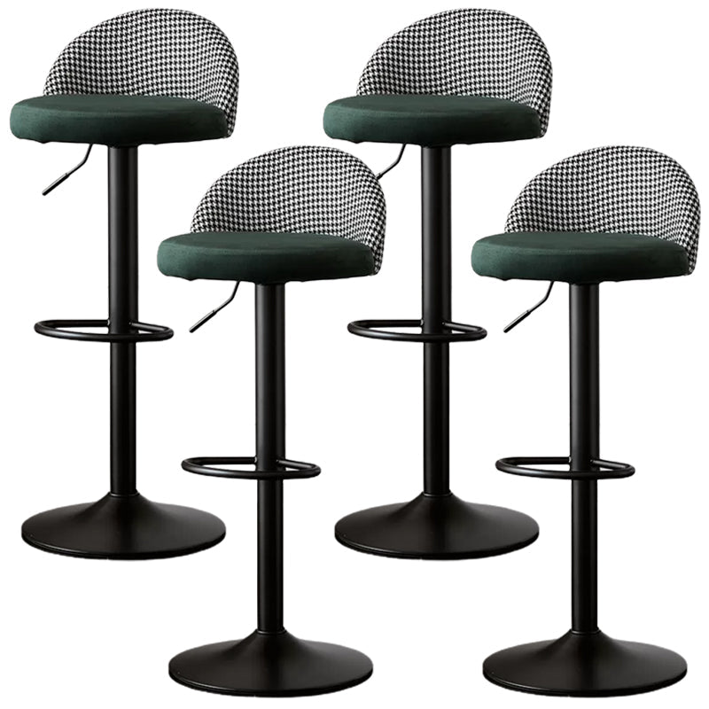 低腰ダイニングスツール調整可能な高さのバースツールクッション付き