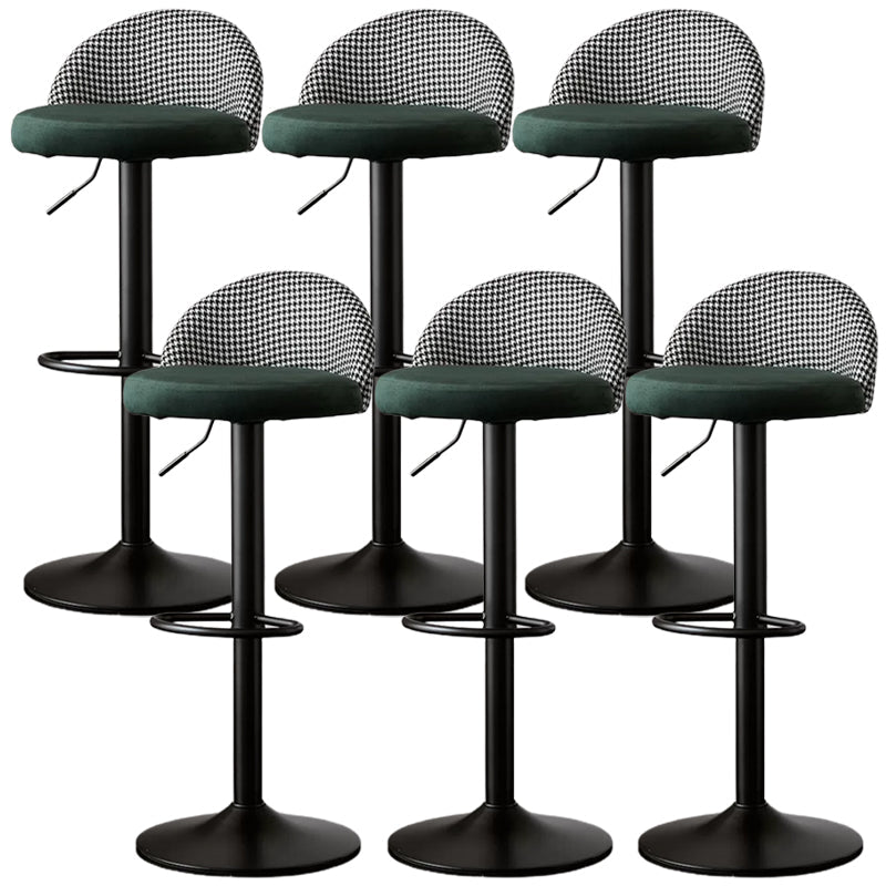 低腰ダイニングスツール調整可能な高さのバースツールクッション付き