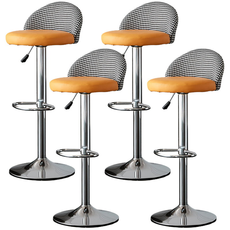 低腰ダイニングスツール調整可能な高さのバースツールクッション付き