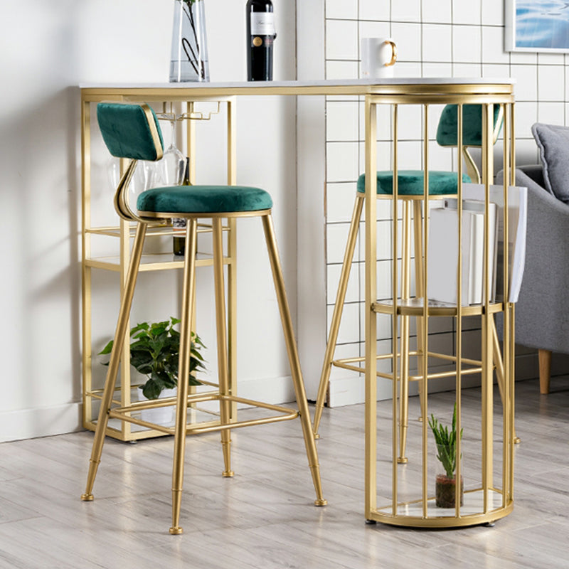 Round Low Back Dining Stools Armless Bar Stools with Metal Base Clearhalo 'Bar Furniture' 'Bar Stools' 'bar_stools' 'furn' 'furn_bar_stools' 'Furniture' 'Kitchen & Dining Furniture' 6967817
