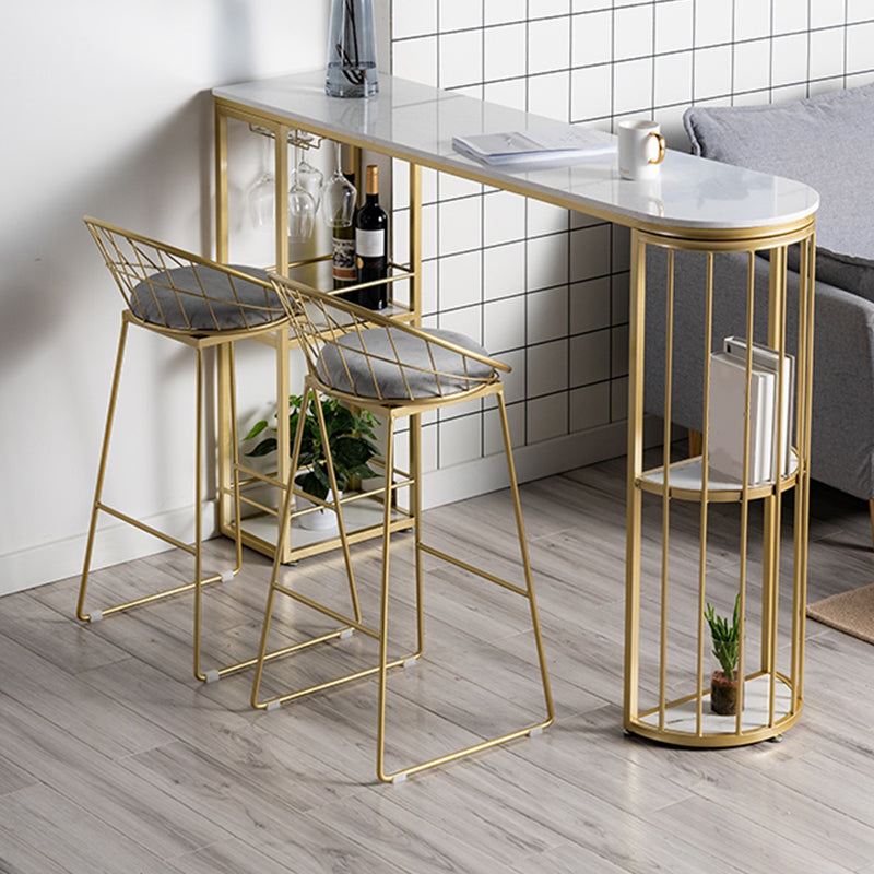 Round Low Back Dining Stools Armless Bar Stools with Metal Base Clearhalo 'Bar Furniture' 'Bar Stools' 'bar_stools' 'furn' 'furn_bar_stools' 'Furniture' 'Kitchen & Dining Furniture' 6967820