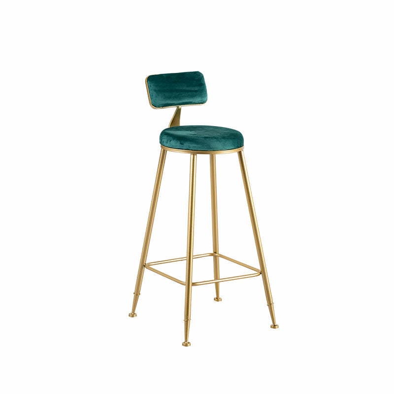 Round Low Back Dining Stools Armless Bar Stools with Metal Base Clearhalo 'Bar Furniture' 'Bar Stools' 'bar_stools' 'furn' 'furn_bar_stools' 'Furniture' 'Kitchen & Dining Furniture' 6967826