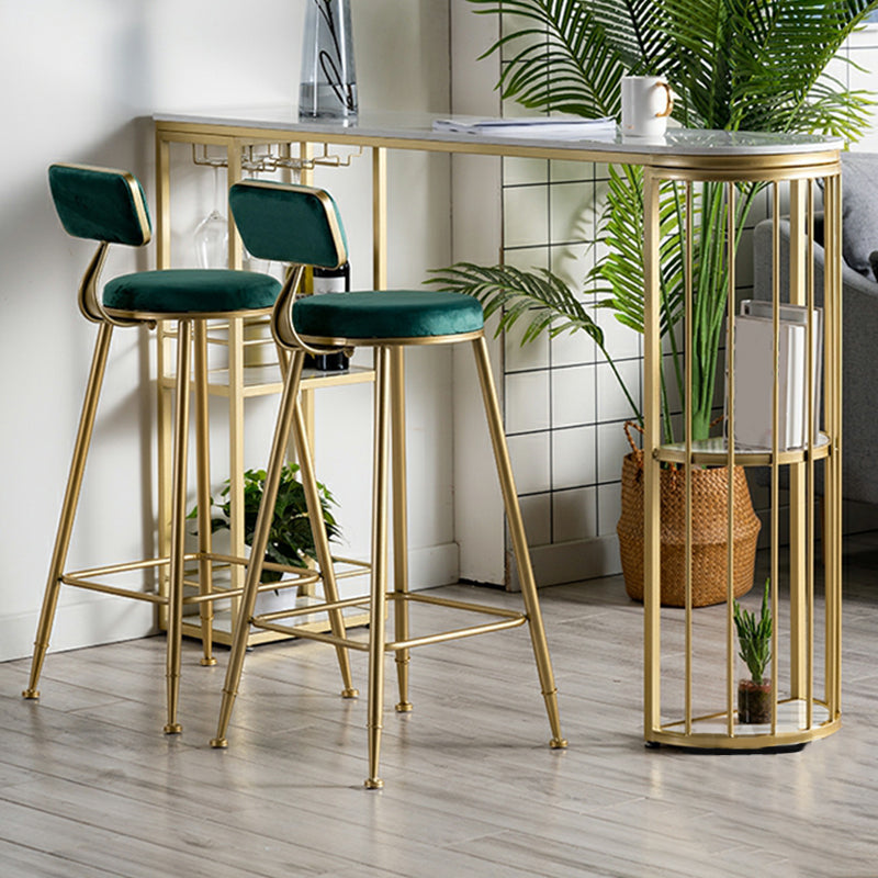 Round Low Back Dining Stools Armless Bar Stools with Metal Base Clearhalo 'Bar Furniture' 'Bar Stools' 'bar_stools' 'furn' 'furn_bar_stools' 'Furniture' 'Kitchen & Dining Furniture' 6967833