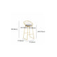 Round Low Back Dining Stools Armless Bar Stools with Metal Base Clearhalo 'Bar Furniture' 'Bar Stools' 'bar_stools' 'furn' 'furn_bar_stools' 'Furniture' 'Kitchen & Dining Furniture' 6967843