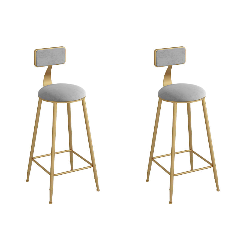 Low Back Dining Stools Industrial Bar Stools with Metal Base