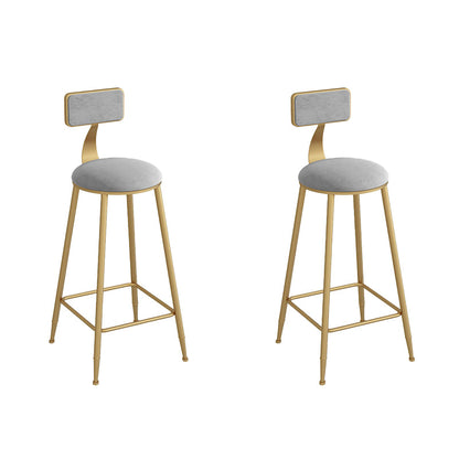 Low Back Dining Stools Industrial Bar Stools with Metal Base