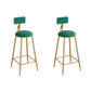 Low Back Dining Stools Industrial Bar Stools with Metal Base