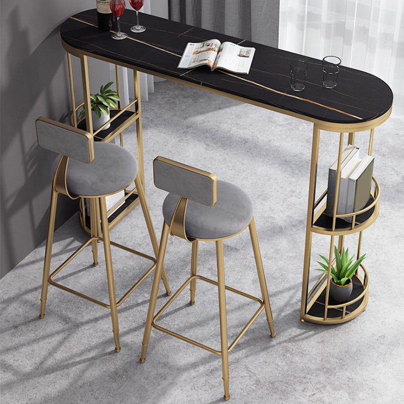Low Back Dining Stools Industrial Bar Stools with Metal Base