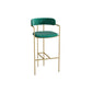 Low Back Dining Stools Industrial Bar Stools with Metal Base