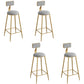 Low Back Dining Stools Industrial Bar Stools with Metal Base