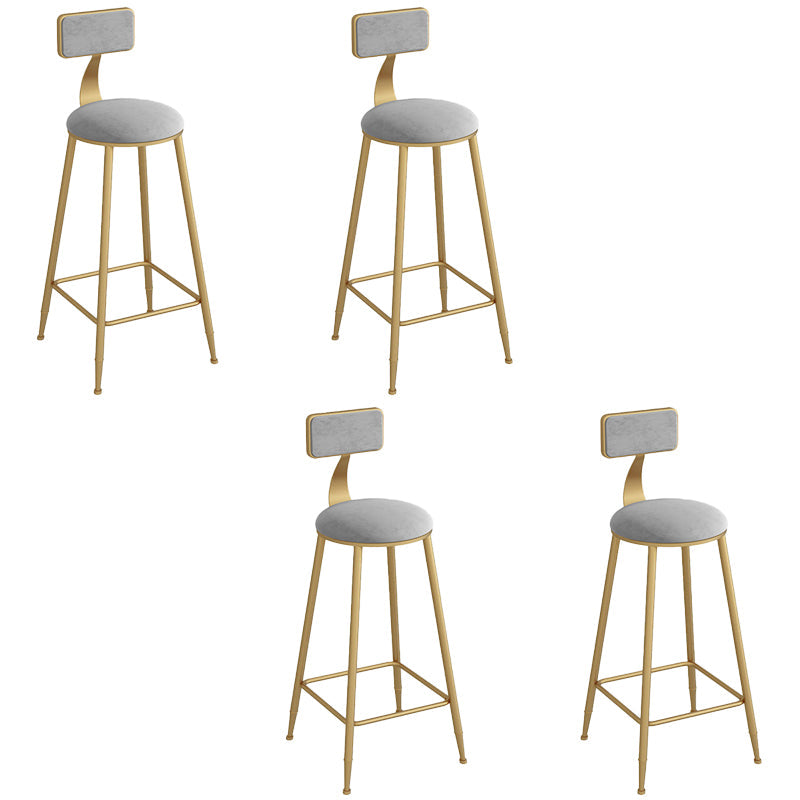 Low Back Dining Stools Industrial Bar Stools with Metal Base