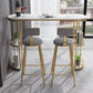 Low Back Dining Stools Industrial Bar Stools with Metal Base