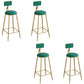 Low Back Dining Stools Industrial Bar Stools with Metal Base