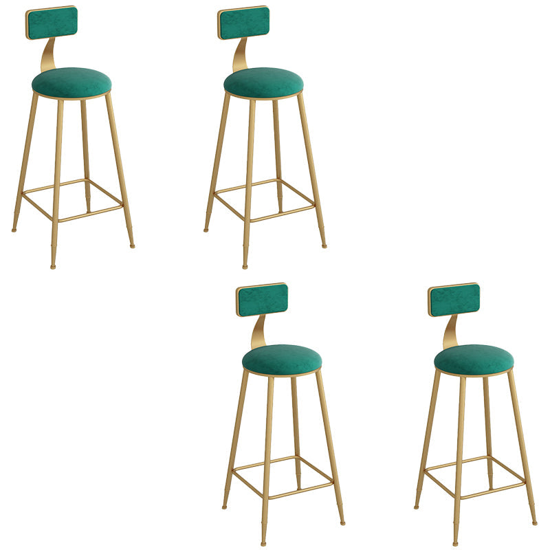 Low Back Dining Stools Industrial Bar Stools with Metal Base