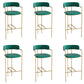 Low Back Dining Stools Industrial Bar Stools with Metal Base