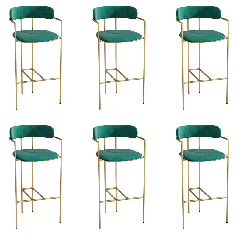 Low Back Dining Stools Industrial Bar Stools with Metal Base