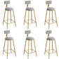 Low Back Dining Stools Industrial Bar Stools with Metal Base