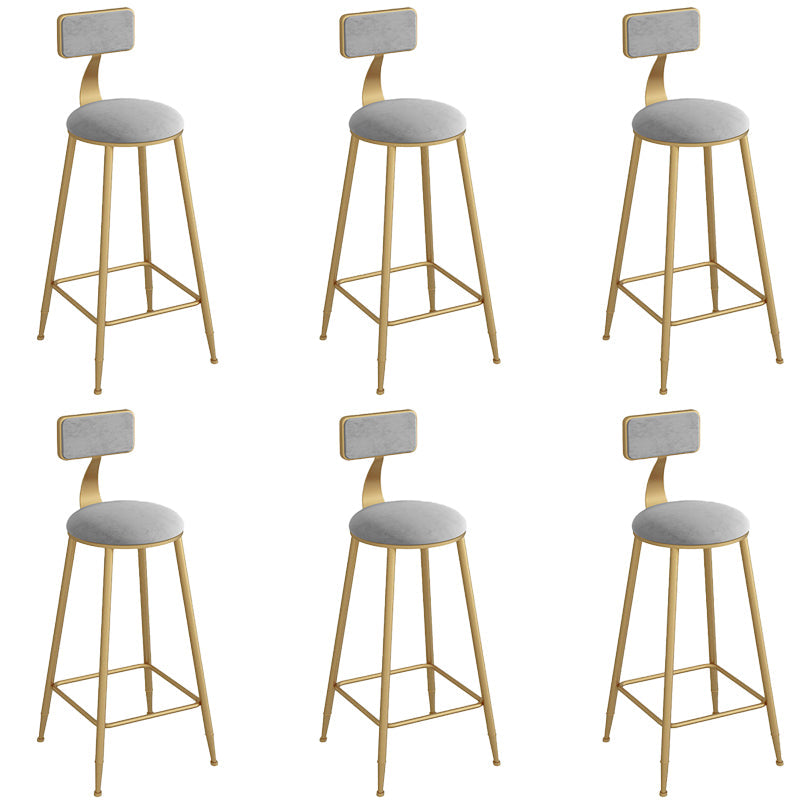 Low Back Dining Stools Industrial Bar Stools with Metal Base