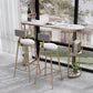Low Back Dining Stools Industrial Bar Stools with Metal Base
