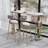 Low Back Dining Stools Industrial Bar Stools with Metal Base