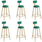 Low Back Dining Stools Industrial Bar Stools with Metal Base
