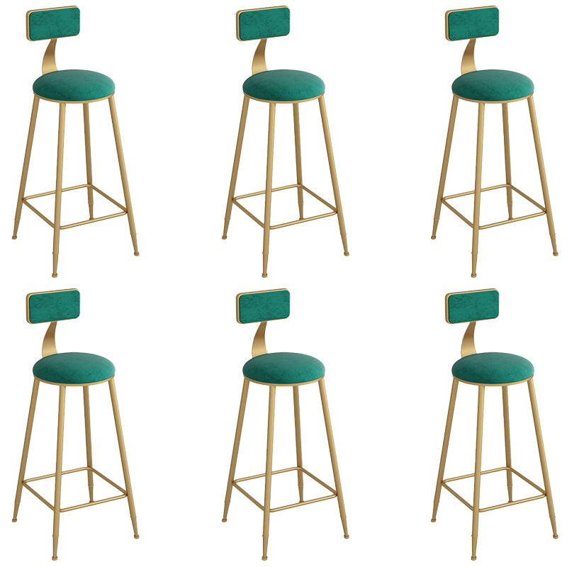 Low Back Dining Stools Industrial Bar Stools with Metal Base