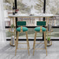 Low Back Dining Stools Industrial Bar Stools with Metal Base