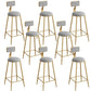 Low Back Dining Stools Industrial Bar Stools with Metal Base