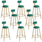 Low Back Dining Stools Industrial Bar Stools with Metal Base