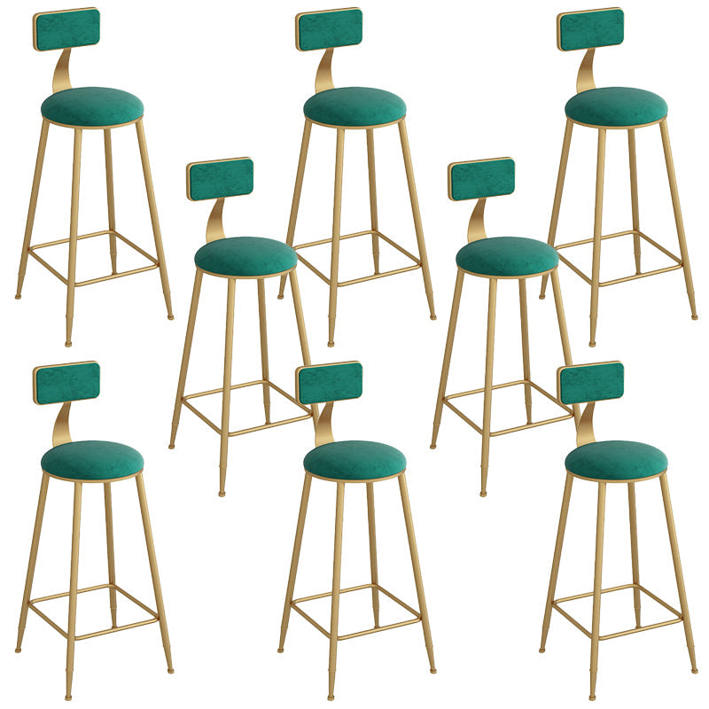 Low Back Dining Stools Industrial Bar Stools with Metal Base