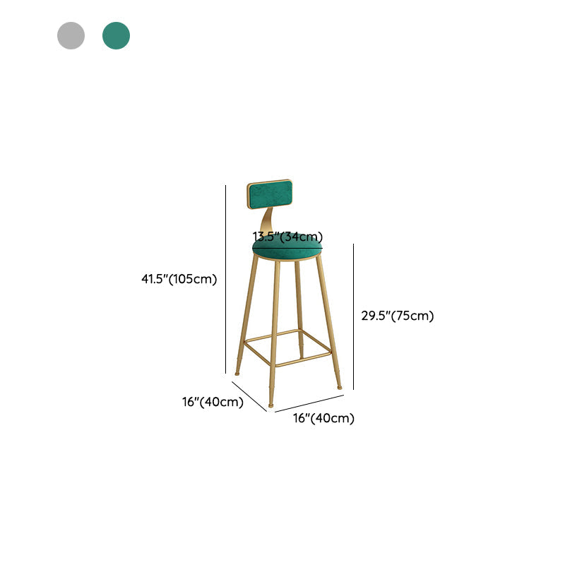 Low Back Dining Stools Industrial Bar Stools with Metal Base