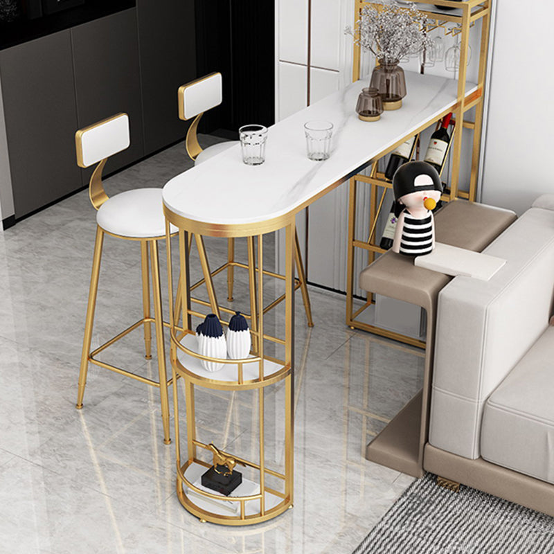 Lage rug faux lederen eetgelegen krukeloze barkrukken met metalen basis