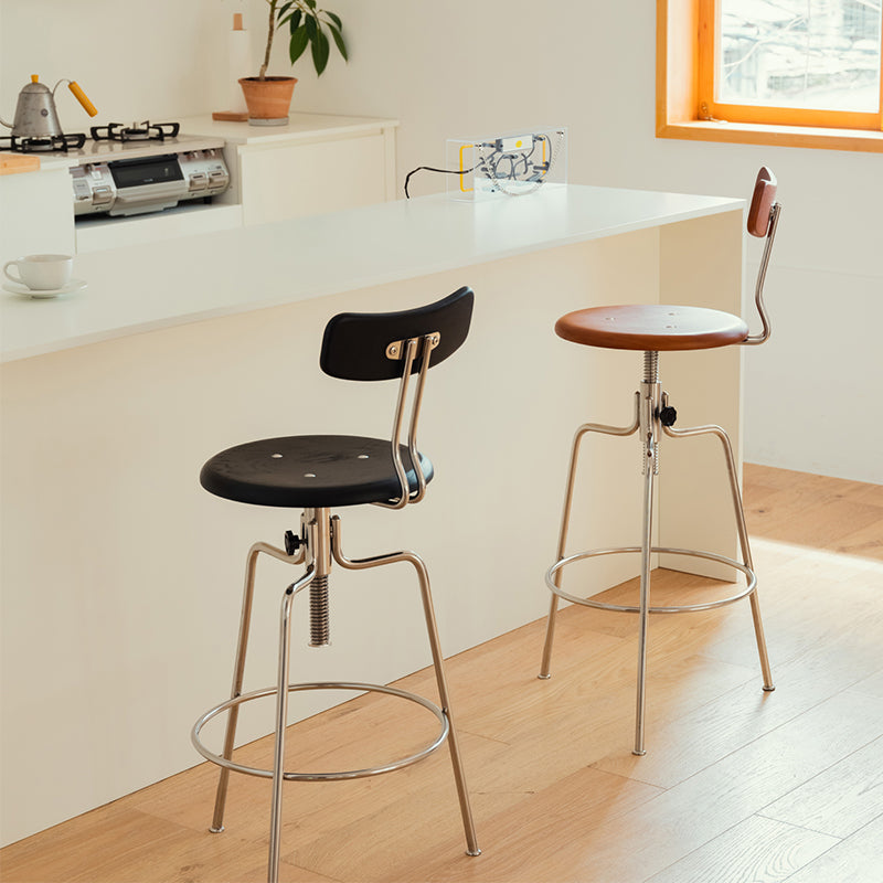 Moderne roteerbare barkruk lage rugtellerbark ontlasting voor thuis