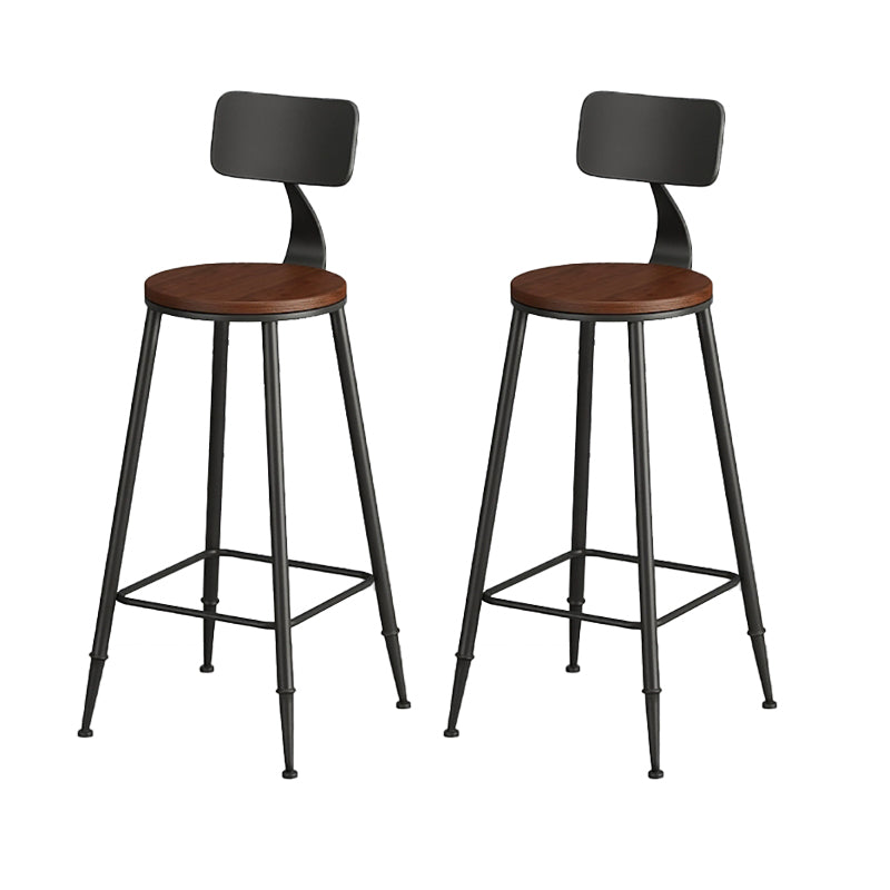 Sgabello da pranzo in legno massiccio contemporaneo con poggiapiedi