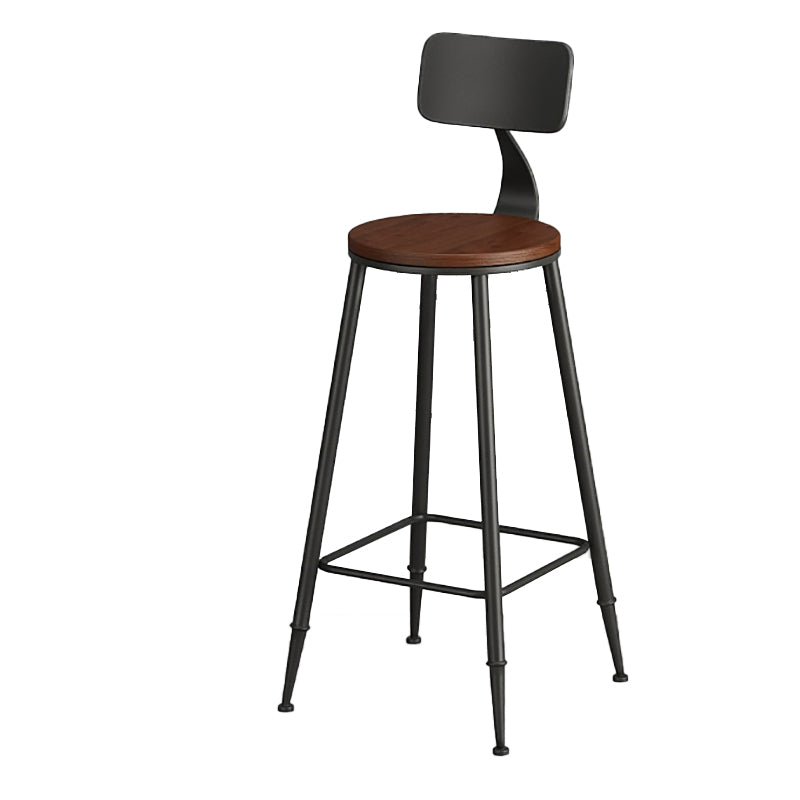 Sgabello da pranzo in legno massiccio contemporaneo con poggiapiedi