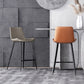Faux Leather Upholstered Stools Low Back Bar Stools with Metal Base Clearhalo 'Bar Furniture' 'Bar Stools' 'bar_stools' 'furn' 'furn_bar_stools' 'Furniture' 'Kitchen & Dining Furniture' 6968014