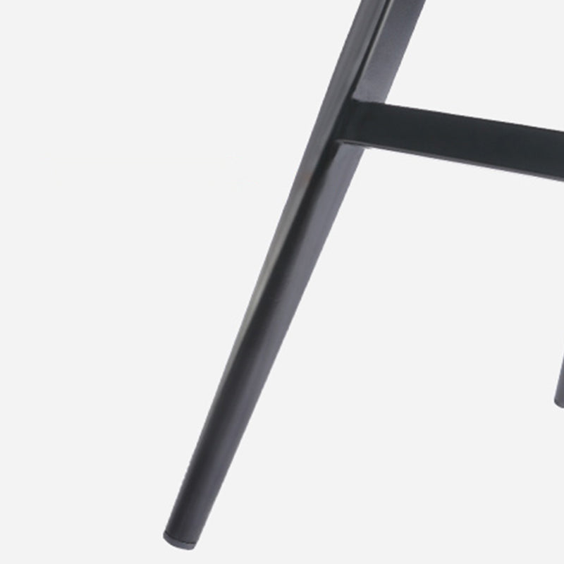 Faux Leather Upholstered Stools Low Back Bar Stools with Metal Base Clearhalo 'Bar Furniture' 'Bar Stools' 'bar_stools' 'furn' 'furn_bar_stools' 'Furniture' 'Kitchen & Dining Furniture' 6968025