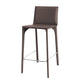 Faux Leather Upholstered Dining Stools Low Back Dining Stools Dark Gray 1 Piece Counter Stool(26"H) Clearhalo 'Bar Furniture' 'Bar Stools' 'bar_stools' 'furn' 'furn_bar_stools' 'Furniture' 'Kitchen & Dining Furniture' 6968055